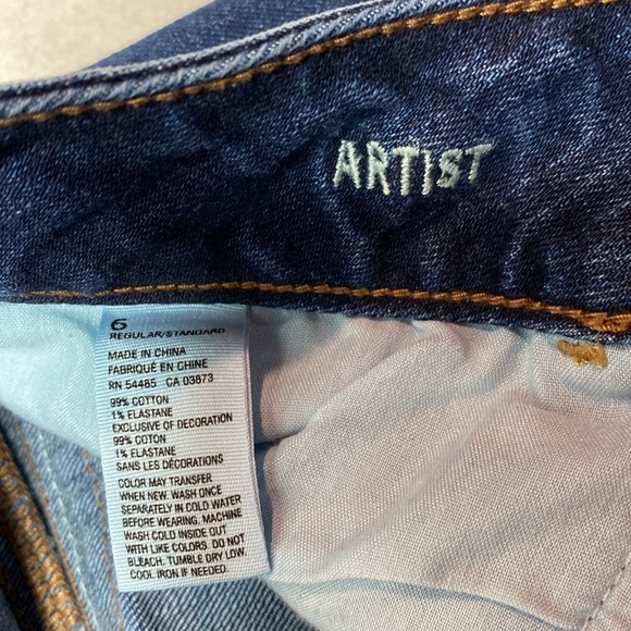 American Eagle Artist blue jeans size 6 - Picture 2 of 9